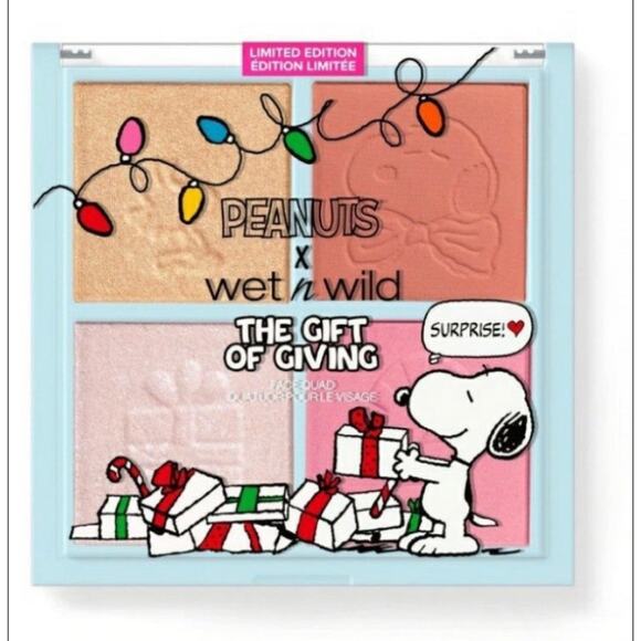 Wet n Wild x Charlie Brown Christmas "The Gift of Giving" Face‎ Quad - Picture 1 of 3